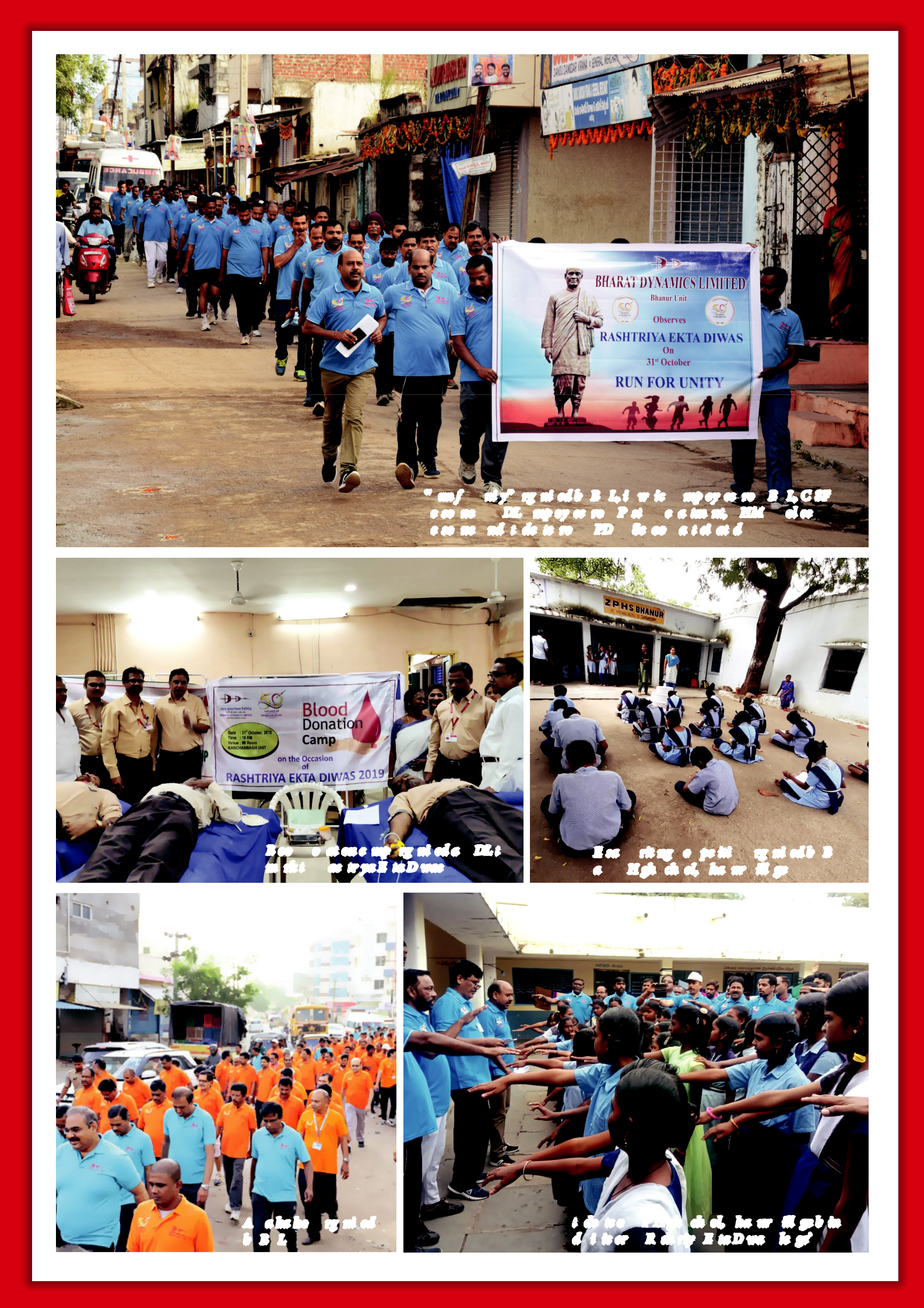 बीडीएल में “राष्ट्रीय एकता दिवस” मनाया गया।