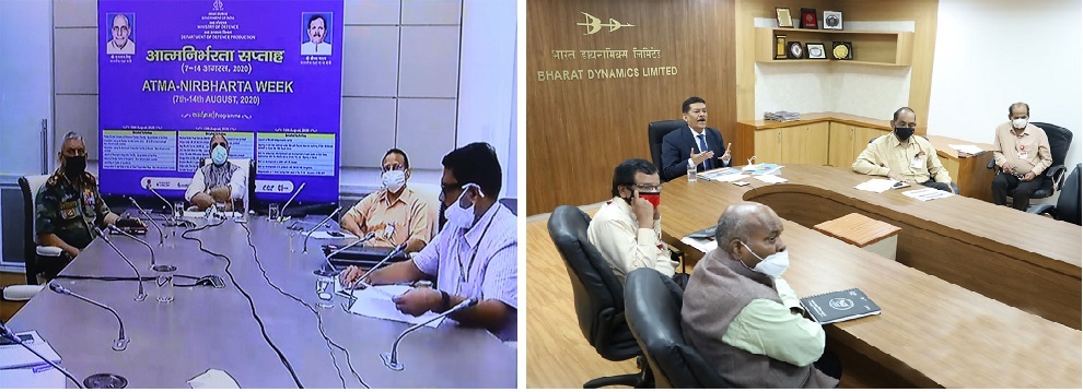 माननीय रक्षा मंत्री बीडीएल द्वारा बनायी गयी वस्तुओं का देशीकृत करने के लिए ई ओ आई जारी किया।