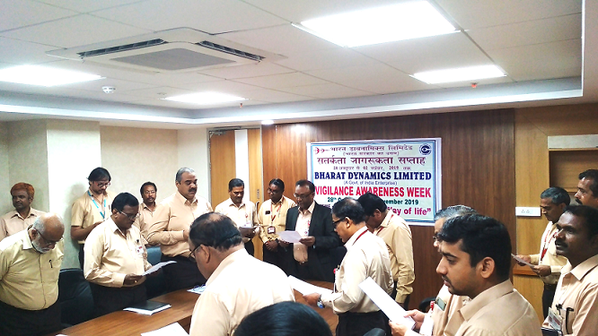 बीडीएल में सतर्कता जागरूकता सप्ताह का उद्घाटन।