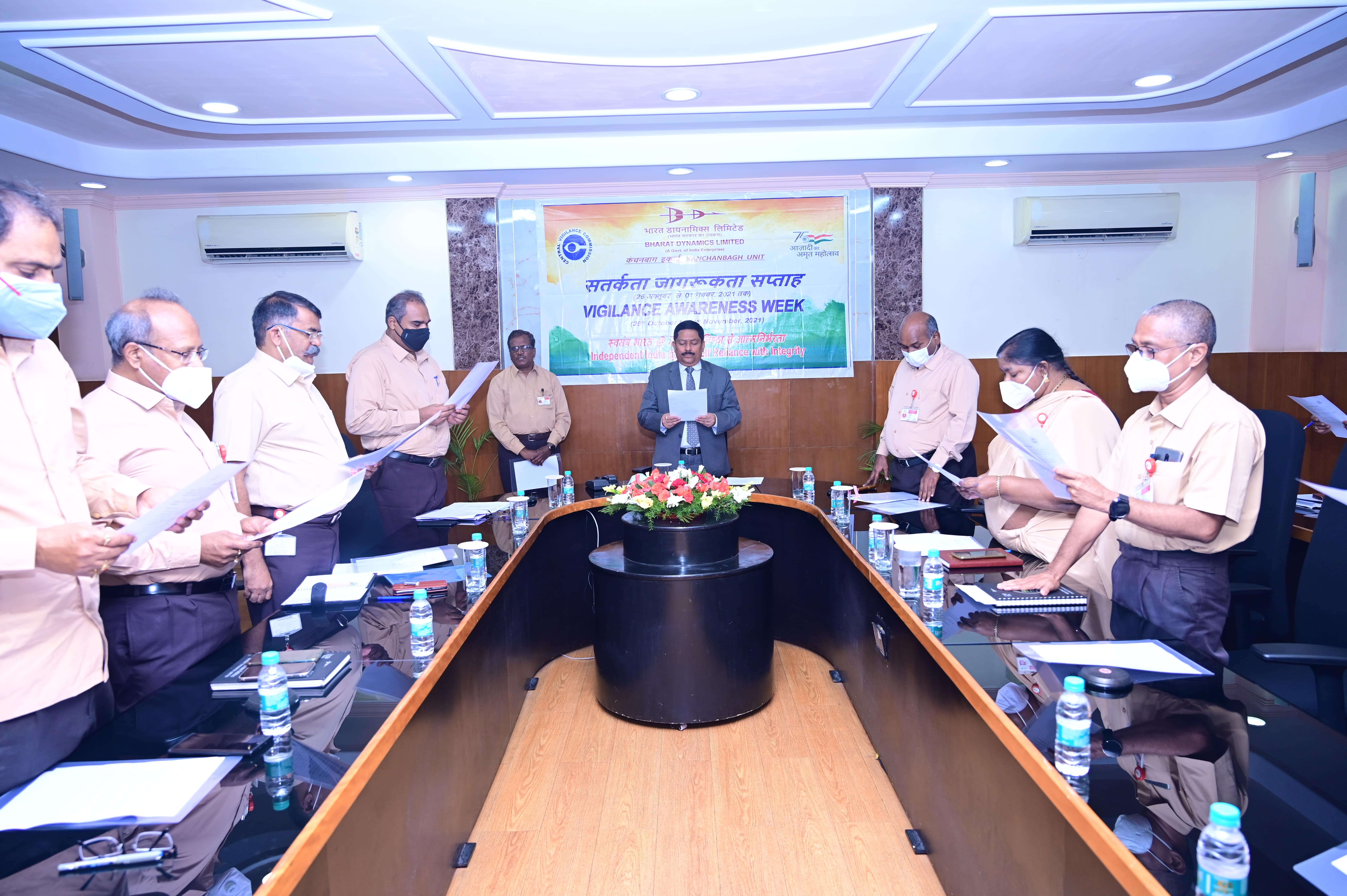बीडीएल में सतर्कता जागरूकता सप्ताह का उद्घाटन