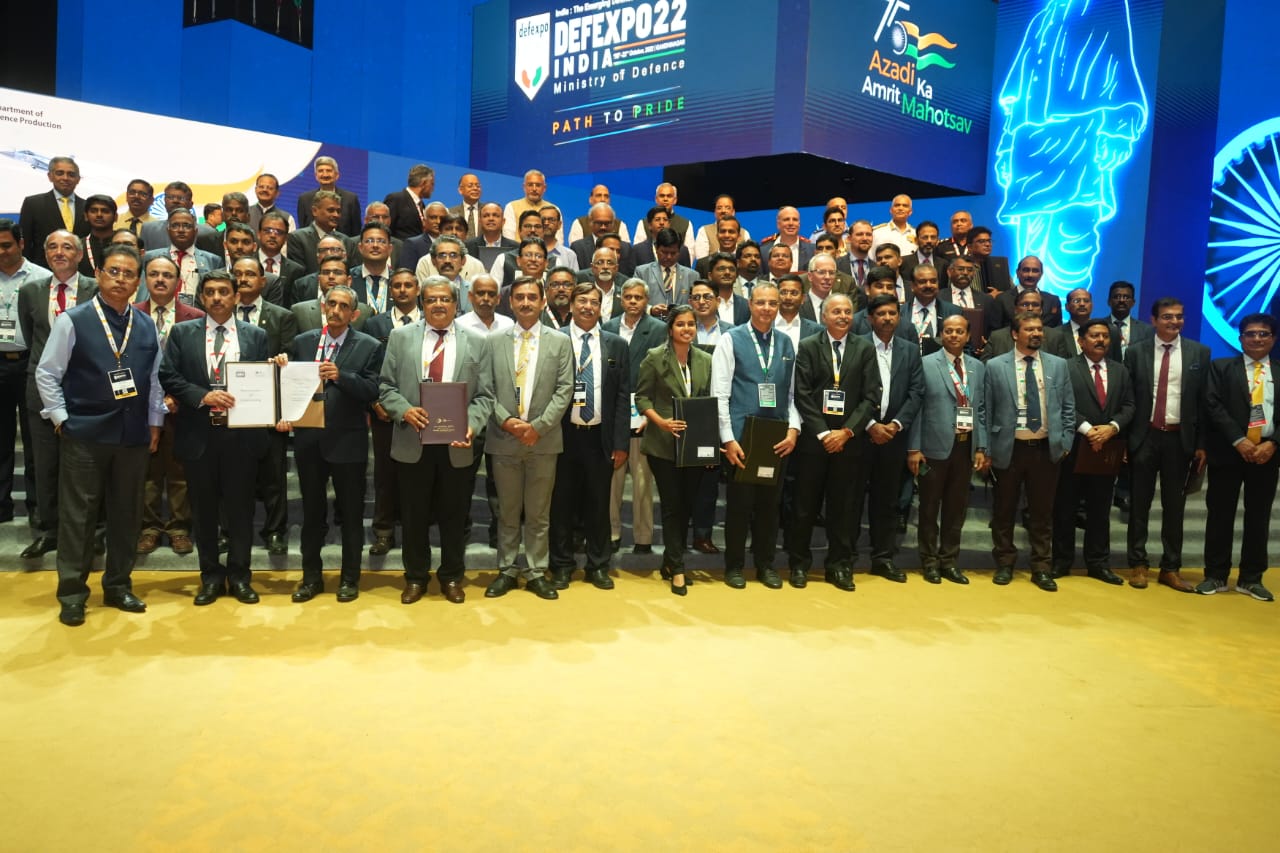 Defexpo-2022 के दौरान बी डी एल ने एम ओ यू में प्रवेश किया।