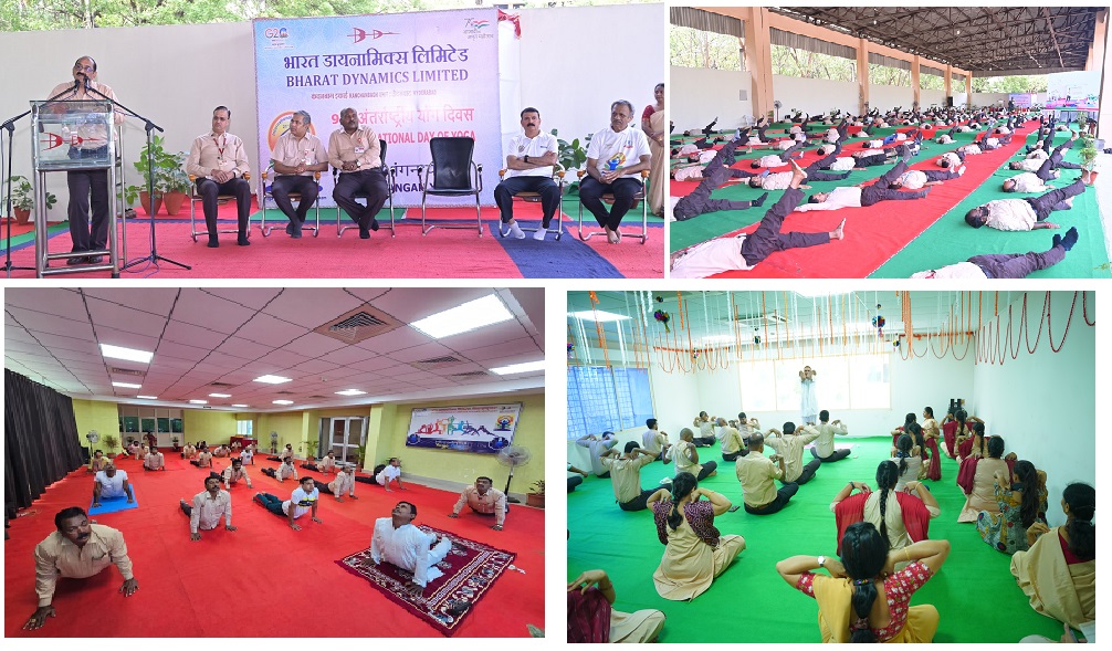 बीडीएल ने उत्साह और उमंग के साथ योग दिवस मनाया