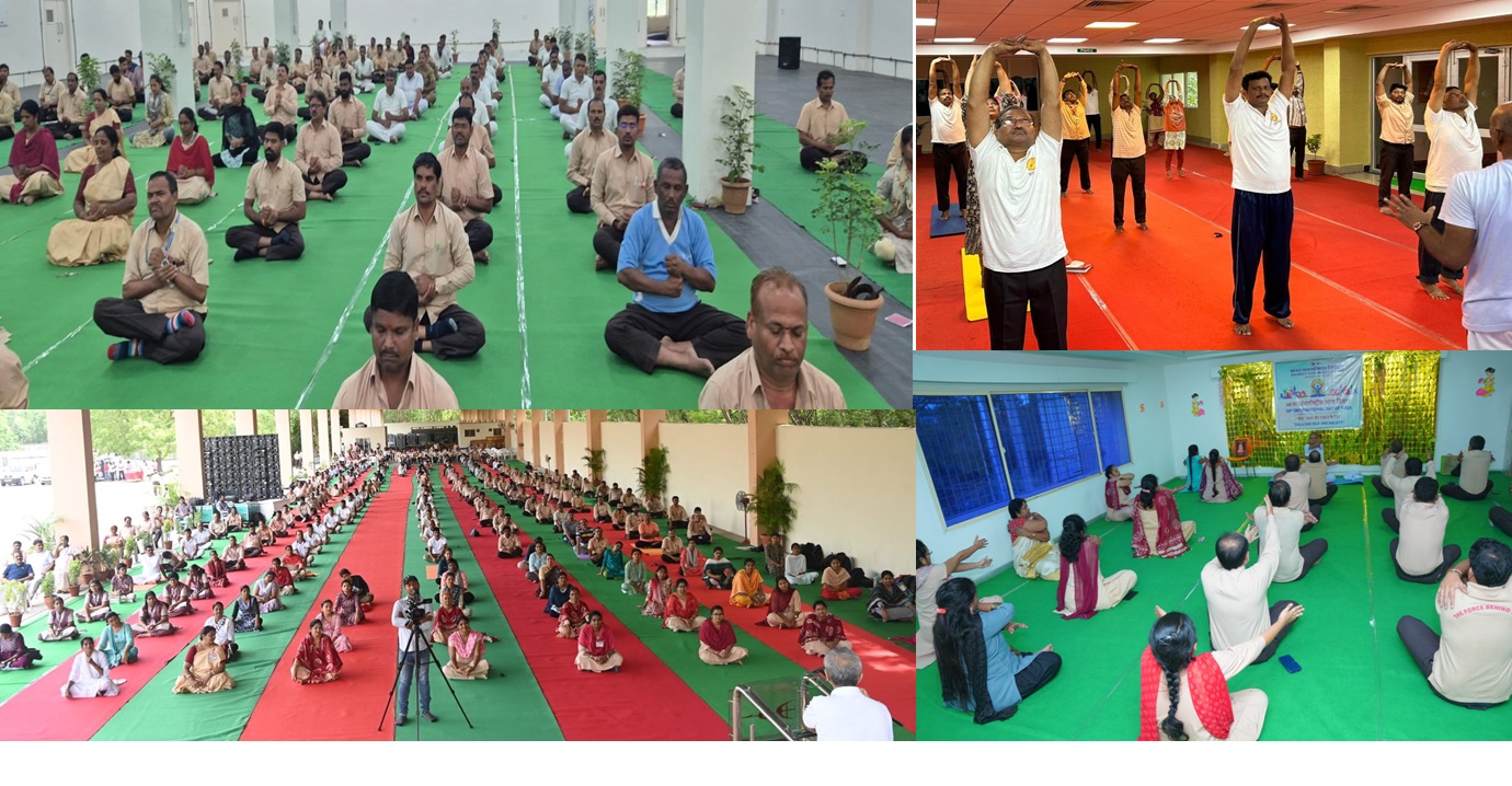 भारत डायनामिक्स लिमिटेड (बीडीएल) में 10 वॉं अंतर्राष्ट्रीय योग दिवस उत्साह के साथ मनाया गया।
