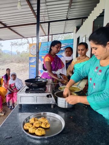 Fisher women SHG members making fish vada