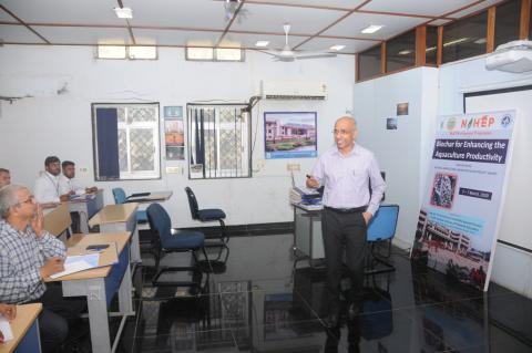 एनएएचईपी के तत्वावधान में "जलीय कृषि उत्पादकता बढ़ाने के लिए बायोचार" पर आईसीएआर-सीआईएफई एसडीपी