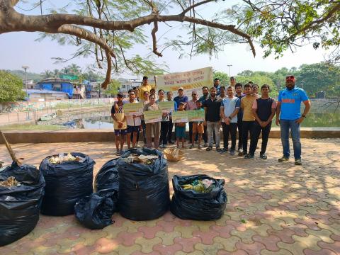 image of Swachhata Shram Daan at Harbadevi Community Pond image 2