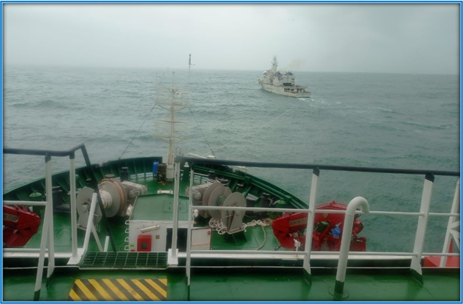 Image of Drifting of NIO Research Vessel Sindhu Sadhana off Goa