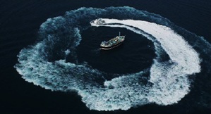Image of Interceptor Boat investigating Dhow