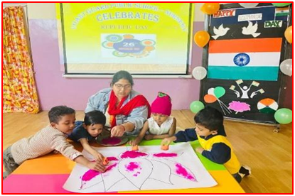 गणतंत्र दिवस समारोह पर प्रदर्शन