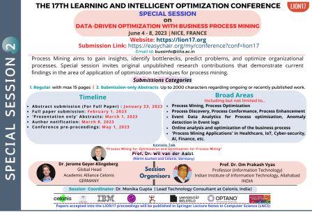 The 17th Learning And Intelligent Optimization Conference Special Session On Data-driven Optimization With Business Process Mining