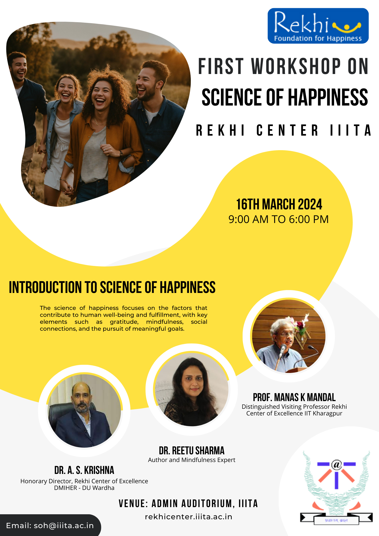 First Workshop On Introduction To Science Of Happiness