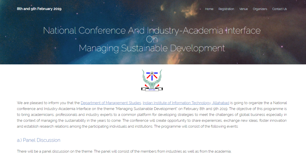 National Conference And Industry-Academia Interface On Managing Sustainable Development
