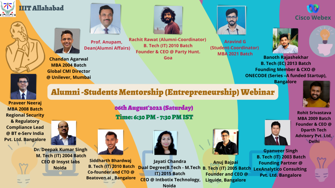 Alumni-Students Mentorship Webinar under the Track "Venturing in Entrepreneurship"