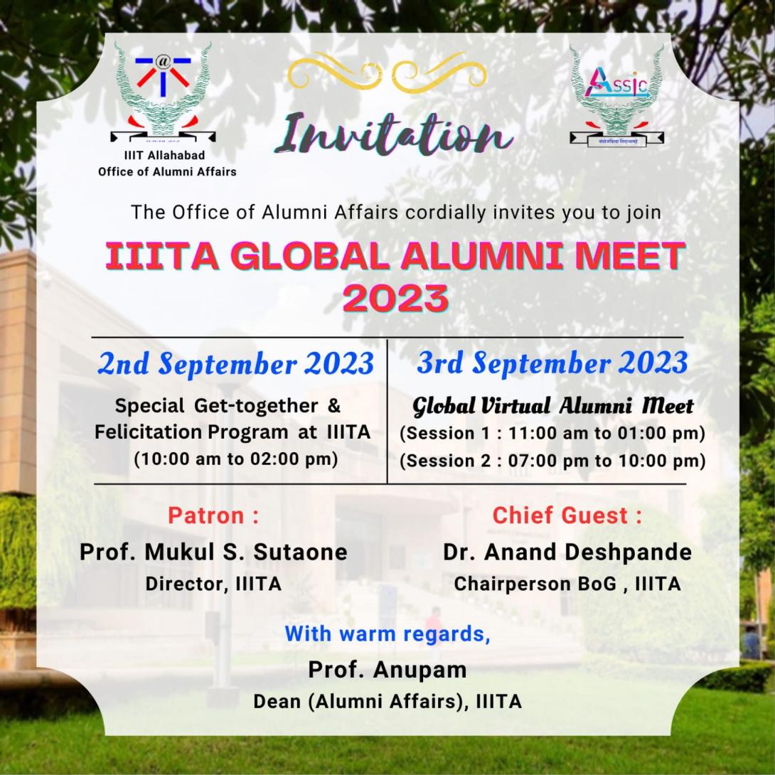 IIITA Global Alumni Meet 2023 (02 – 03 September, 2023)