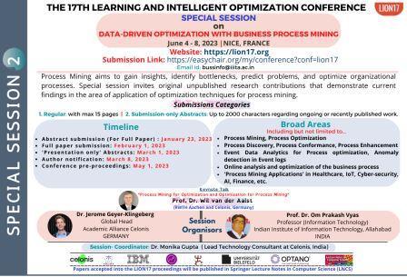 The 17th Learning And Intelligent Optimization Conference Special Session On Data-driven Optimization With Business Process Mining