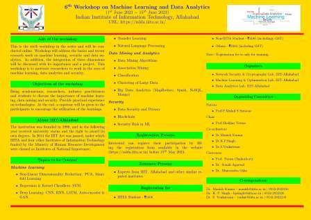 6th Workshop on Machine Learning & Data Analytics (MLDA)