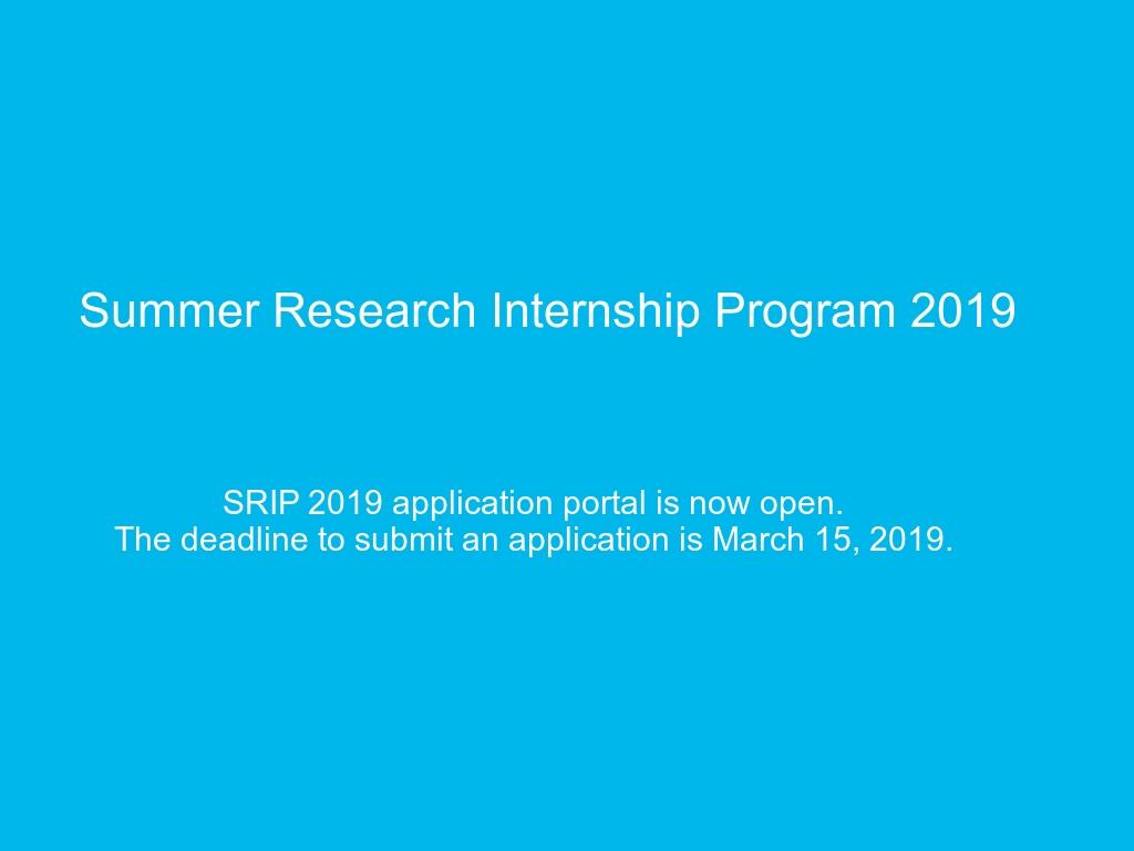 To encourage undergraduate research, CCC announces an eight to ten week long Summer Research Internship Program during the summer vacation period of 2019. The main aim is to provide an opportunity and exposure to the outstanding senior level (2nd /3rd /4th Year) undergraduate student. For more details to apply please visit: https://ccc.iiita.ac.in/?page_id=1285 Form link to apply: https://goo.gl/forms/45J2k4zoNCQj0voF2 Interested students from NITs, IIITs, IITs and other reputed central/state institutions f