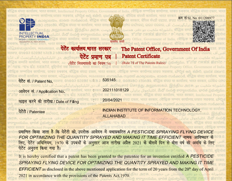 Congratulations for Patent to Team