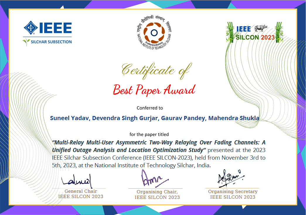 Congratulations Dr. Suneel Yadav