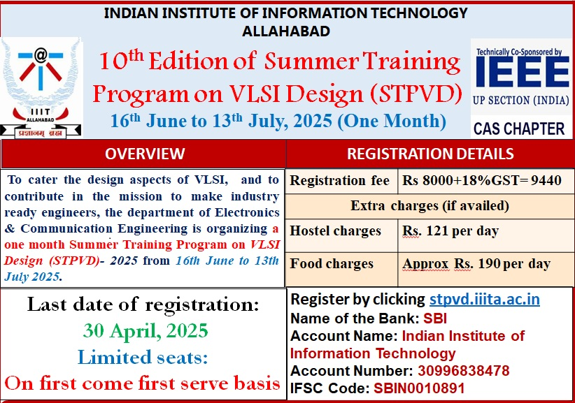 Summer Training Program on VLSI Design (STPVD 2025)