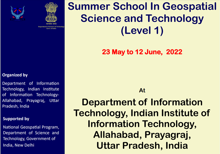 Summer School In Geospatial Science and Technology