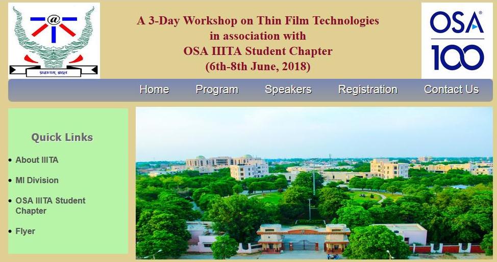 A 3-Day Workshop on Thin Film Technologies